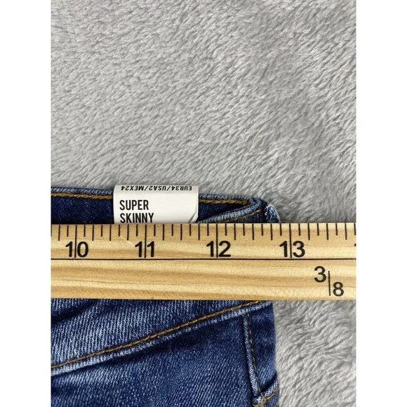ZARA Trafaluc Denim Collection Women's Super Skinny Jeans US Size 2 (Pearls) NWT - Picture 5 of 16
